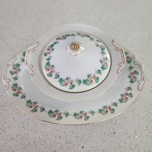 Berkshire Imperial Allegro Fine China Serving Bowl And Lid With Matching Platter